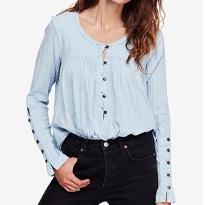 NWT Free People Boho Sand Dune Henley Tunic Top